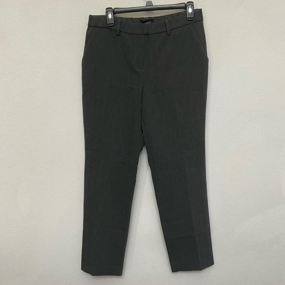 Talbots Dark Grey Cambridge Pull On Dress Pant Size 8P Career Office Basic
